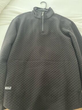 BYLT Padded Fairway Quarter Zip Golf Pullover Black Medium Men’s